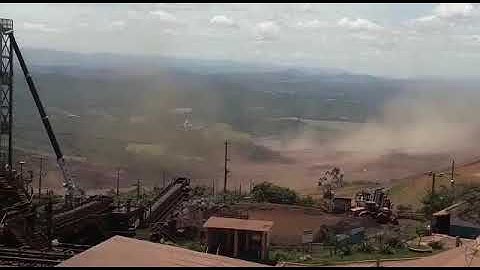 Mineral tailings dam breaks in Brumadinho, MG - Brazil