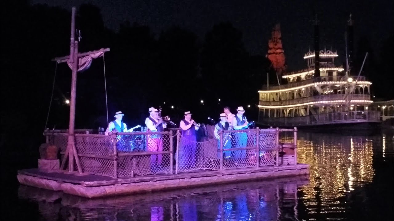 Disneyland’s Jambalaya Jazz band performing on the Rivers Of America