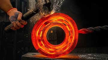 Forging a Damascus Knife from Ball Bearing Steel