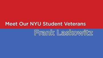 Meet Our NYU Student Veterans - Frank
