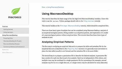 macroeco: reproducible ecological pattern analysis in Python