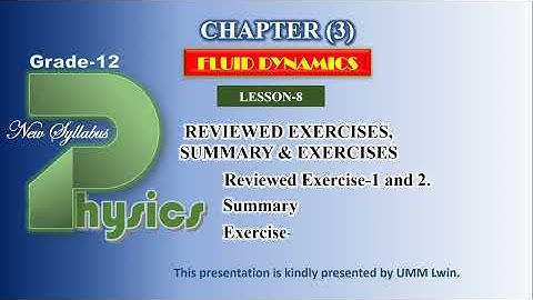 Grade 12 Physics Chapter 3 Lesson 8