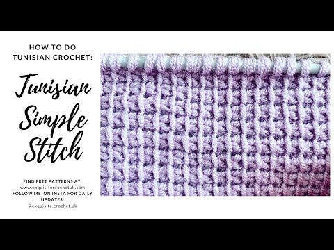 Tunisian Crochet 101: Tunisian Simple Stitch