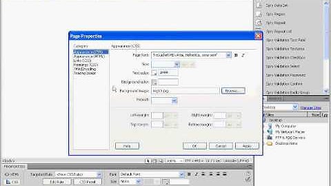 Dreamweaver CS4 Part 1