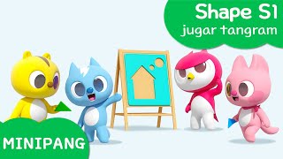 Aprende las formas con MINIPANG | shape S1 | jugar tangram🟨 | MINIPANG TV 3D Play