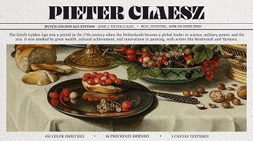 Testing Pieter Claesz Procreate Brushes, Paper Textures & Color Palettes by Digi Life