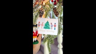 Nutcracker card - printable in the Etsy shop✨ #diy #christmascard #diycards #nutcracker #shorts