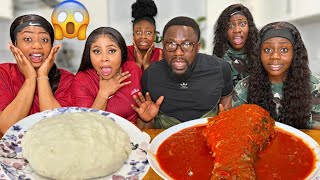 RELAY SPEED EATING CHALLENGE ft SPICY PEPPER SOUP & FISH with FUFU | The queens family
