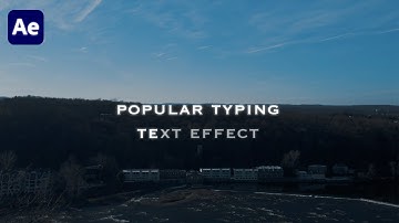 POPULAR KEYBOARD TYPING TEXT EFFECT | Adobe after effects + premier pro