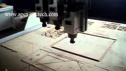 india apextech cnc router working with 3 spindles