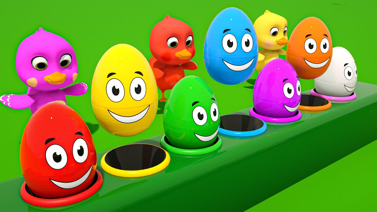 Aprender Colores y Números | Huevos saltarines y patitos de colores | Canciones Infantiles Español