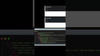 No media queries, no JavaScript—Bootstrap’s navbar just works. 📱💻Full code in bio N. 022 #coding