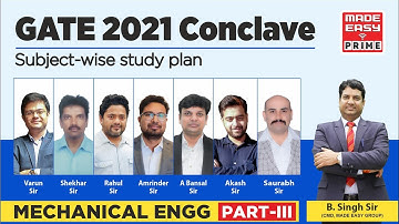 GATE 2021 CONCLAVE | Mechanical Engg. (Part 3) | FM, HMT, Thermo, RAC, IC, Power Plant | MADE EASY