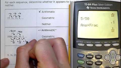 Identifying arithmetic and geometric sequences
