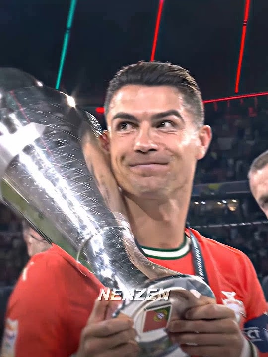 Ronaldo With Portugal Trophy..❤️‍🩹🥹