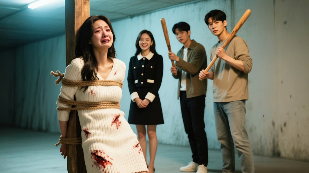 He let scum hurt her and locked her up; she gave up. Truth out, he knelt begging her.