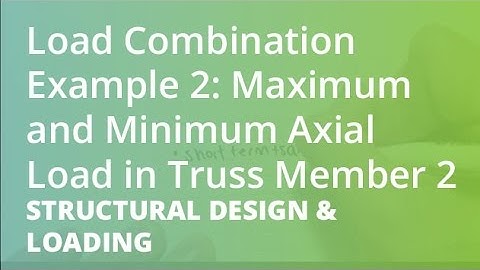 Load Combinations Example 2: Maximum and Minimum Axial Load in Truss Member 2