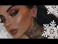 BRONZED &amp; SPARKLY CHRISTMAS MAKEUP | JINGLE BELLE CHRISTMAS