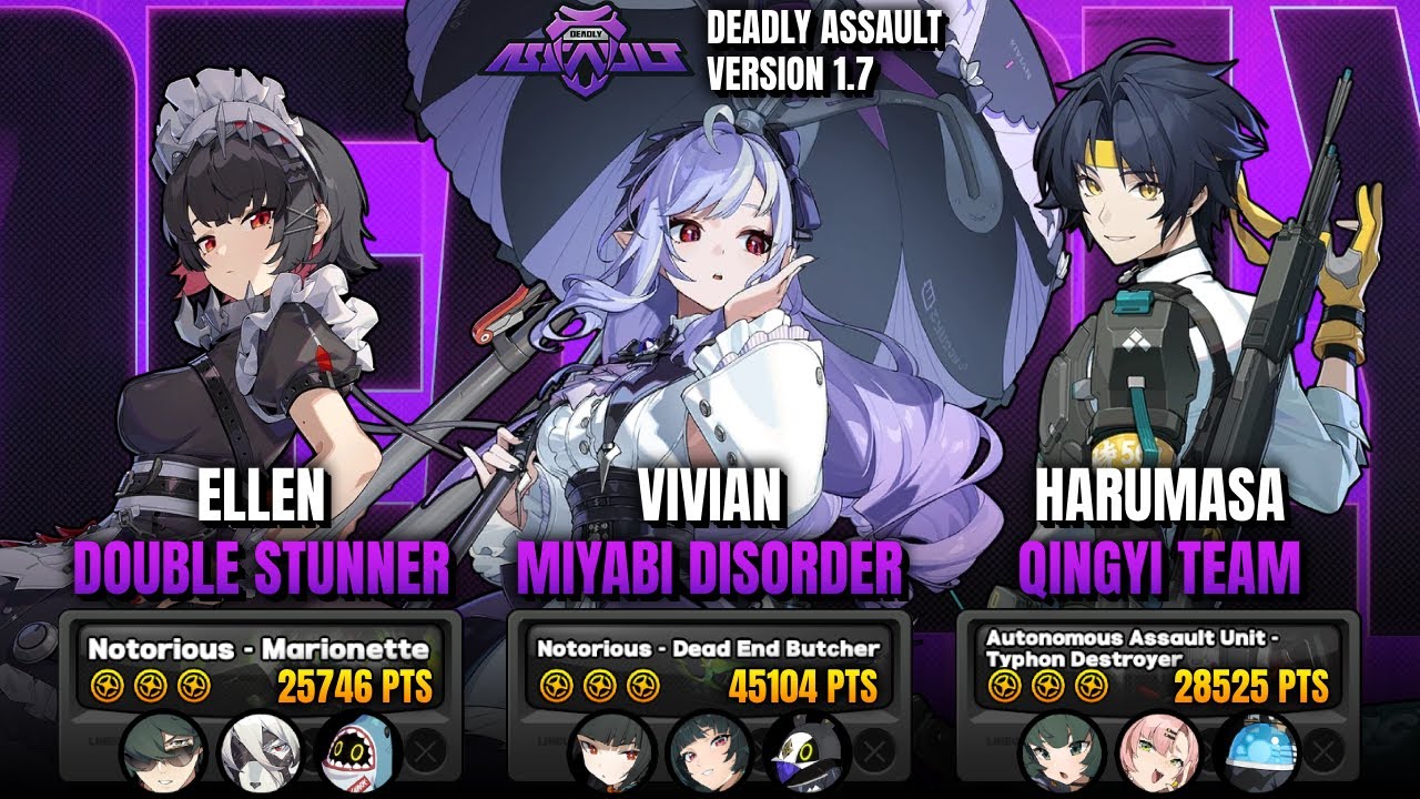 NEW Deadass | Ellen, Vivian x Miyabi & Harumasa - Deadly Assault 9 Stars | ZZZ 1.7