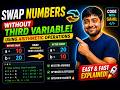 Swap Numbers Without Third Variable 🔥 | Arithmetic Trick Explained ⚡ | Code With Sahil