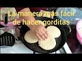 haciendo gorditas con un plato fácilmente