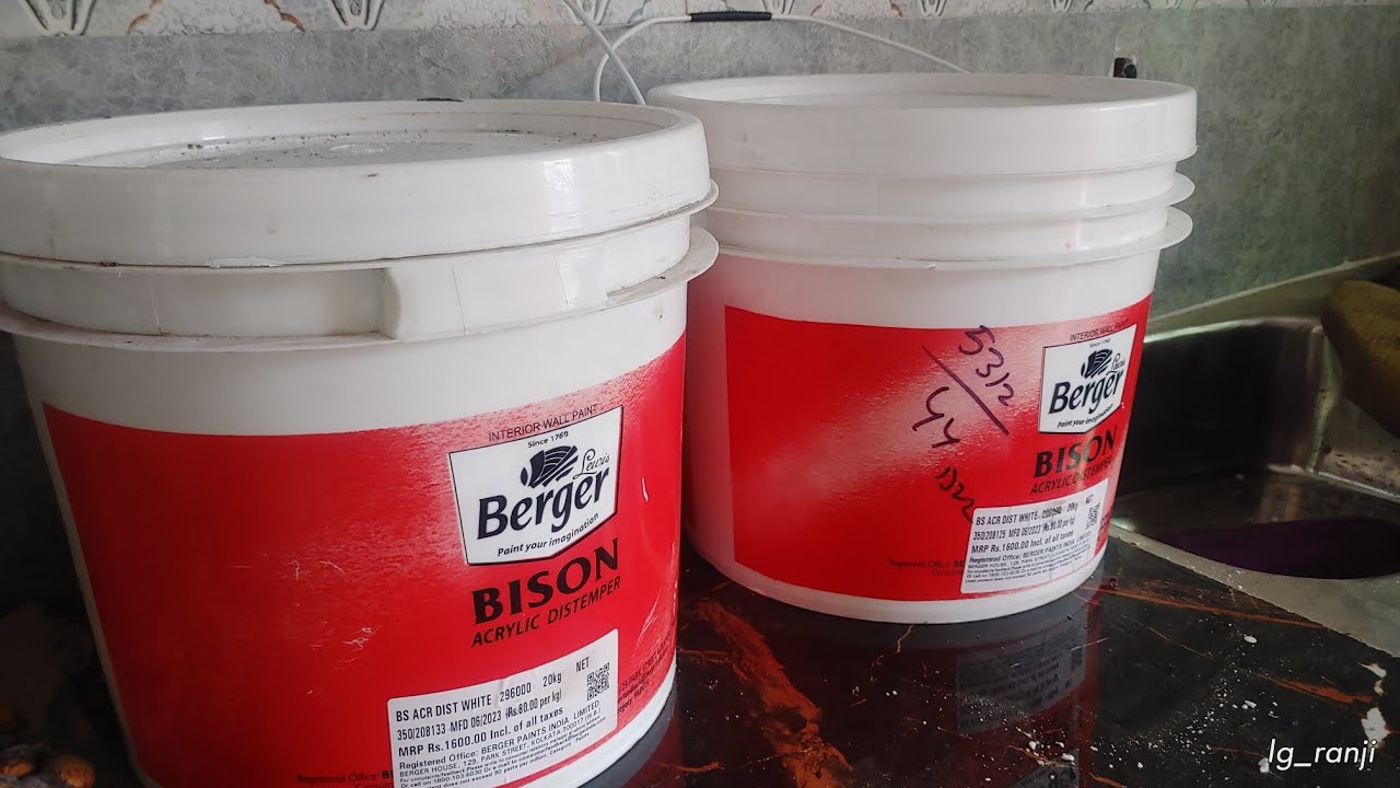 Berger Bison Acrylic Distemper 20kg /लीटर // price in 2023 //Best mid