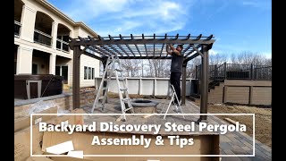 Backyard Discovery Steel Ashford Pergola Assembly & Tips screenshot 3