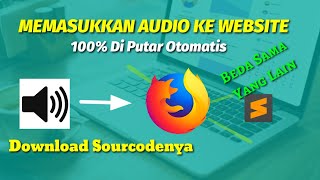 Memasukkan Audio Ke Website   Download Source Nya - Tutorial