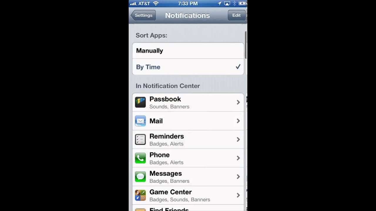 Configuring the Notification Center on the iPhone - YouTube