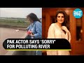 Viral pak actor trolled for feeding fish plastic apologises after backlash blames covid