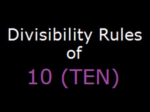 Divisibility Rules Of 10 -  Check If Number Is Divisible By 10
