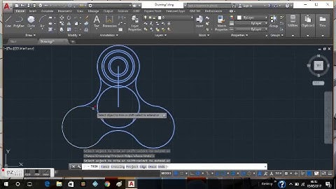 Part 1-Fidget spinner designed in 2d on Autocad