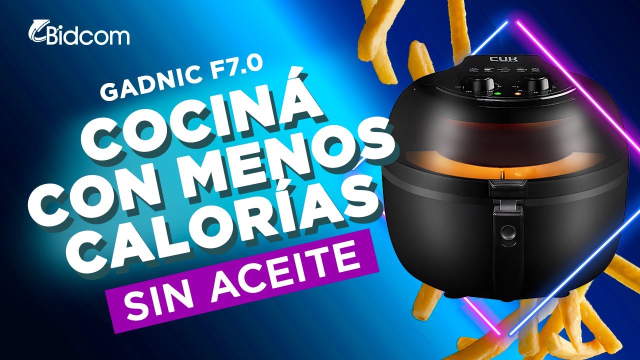 Freidora De Aire Gadnic F7.0 Sin Aceite 7 Litros 1500w Timer Control  Temperatura