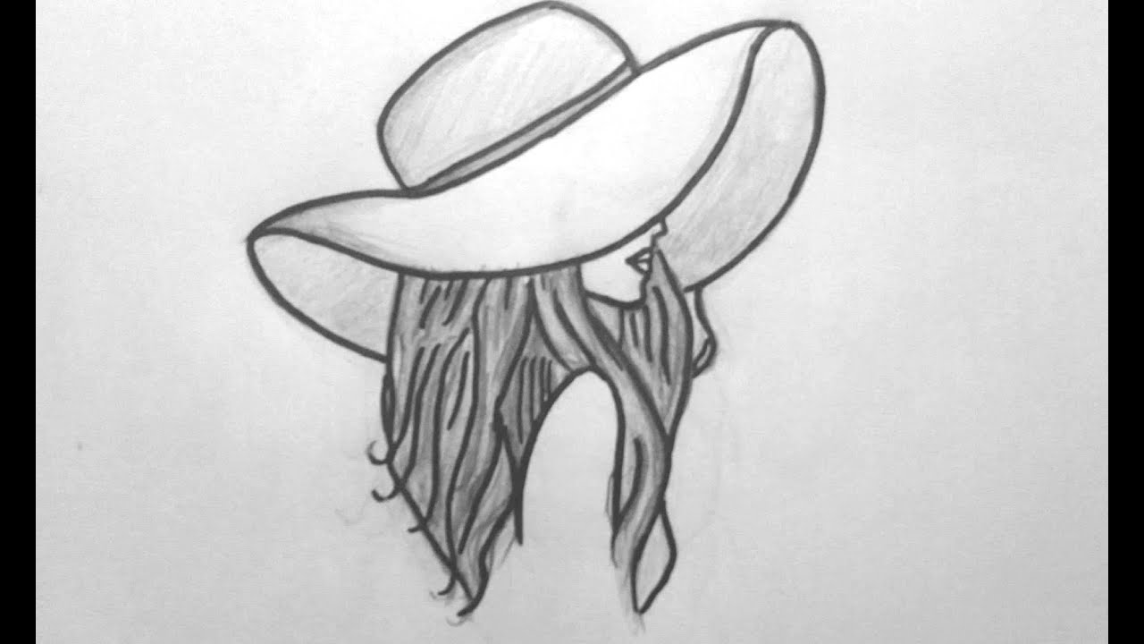 How to draw a girl wearing a hat Easy drawing guide for beginners