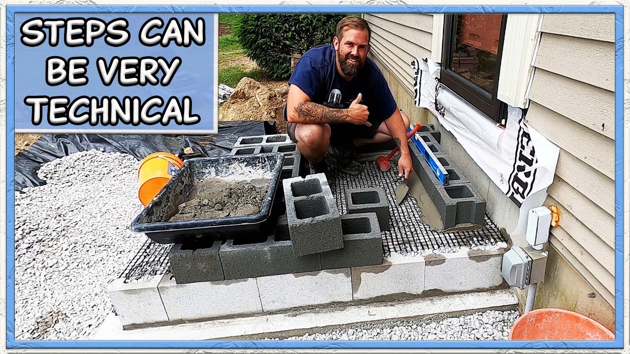 Building Inner Block Work for Stone Veneer Steps YouTube