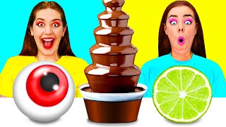 Desafío De Fuente De Chocolate | Trucos Divertidos de Comida por 4Fun Challenge
