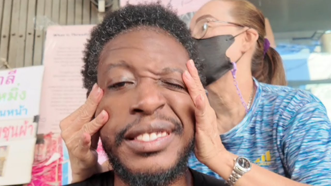 Street Massage: Facial Threading and Gua Sha | Amazing ASMR Experience