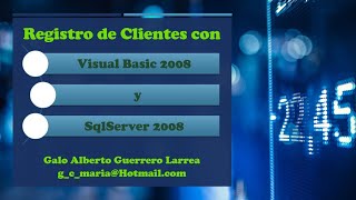 Registro de Clientes en VB - Visual Studio 2008 - Sql Server 2008 - #1