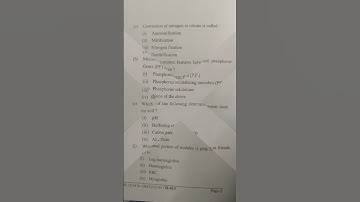 LNMU PG BOTANY 2nd SEM PREVIOUS YEAR QUESTION# CC5