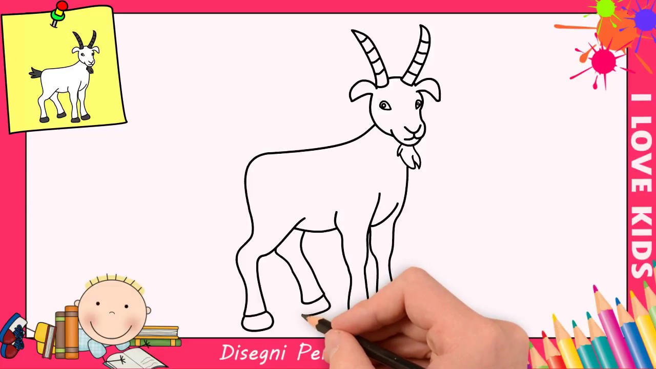 Come Disegnare Una Capra Facile Passo Per Passo Per Bambini 4 Youtube