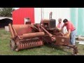 McCormick Deering No. 50 - AW hay baler with Farmall CUB tractor engine Antique power.  Part 1