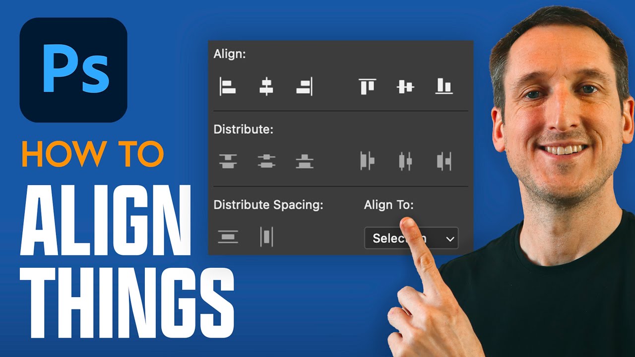 How to Align in Adobe Photoshop - YouTube