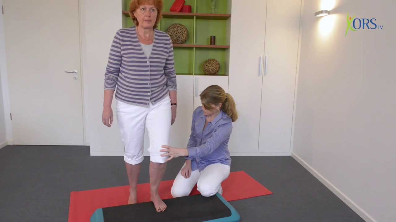 1/3 Physiotherapie bei Achillessehnentendinose (ansatznah und ansatzfern). 0.-12. Woche.