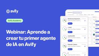 Webinar: Learn to create your first AI agent on Avify