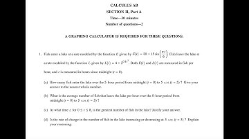 How to Solve AP Calculus AB 2019 Question 1 | AP Calc 2020 Prep