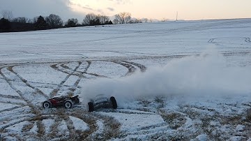 Arrma Talion and Notorious Snow Bash With Mavic Pro Drone Footage
