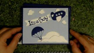 cricut It's a boy card  New Arrival & Everyday Paper Dolls cartridge