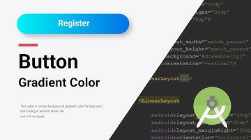 Add background gradient color on Button in Android Studio | Simple XML