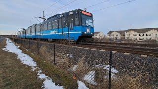 westbound MetroLink Red Line thru YMCA Loop Trail - Belleville, IL (1/26/25)