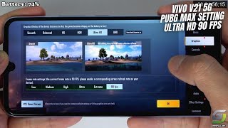 Vivo V21 5G test game PUBG 1.6 Resistance ULTRA HD 90 FPS